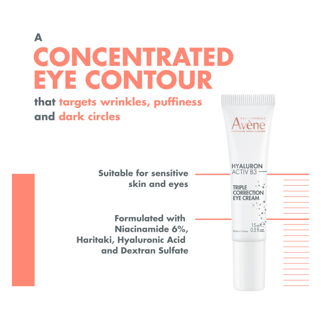 Avene Hyaluron Activ B3 Triple Correction Eye Cream - Image 2