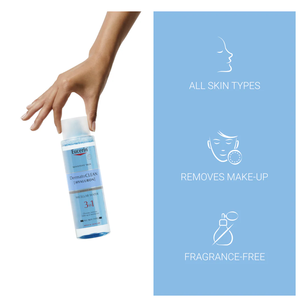 Eucerin DermatoClean Hyaluron Micellar Water 3 in 1 - Image 6