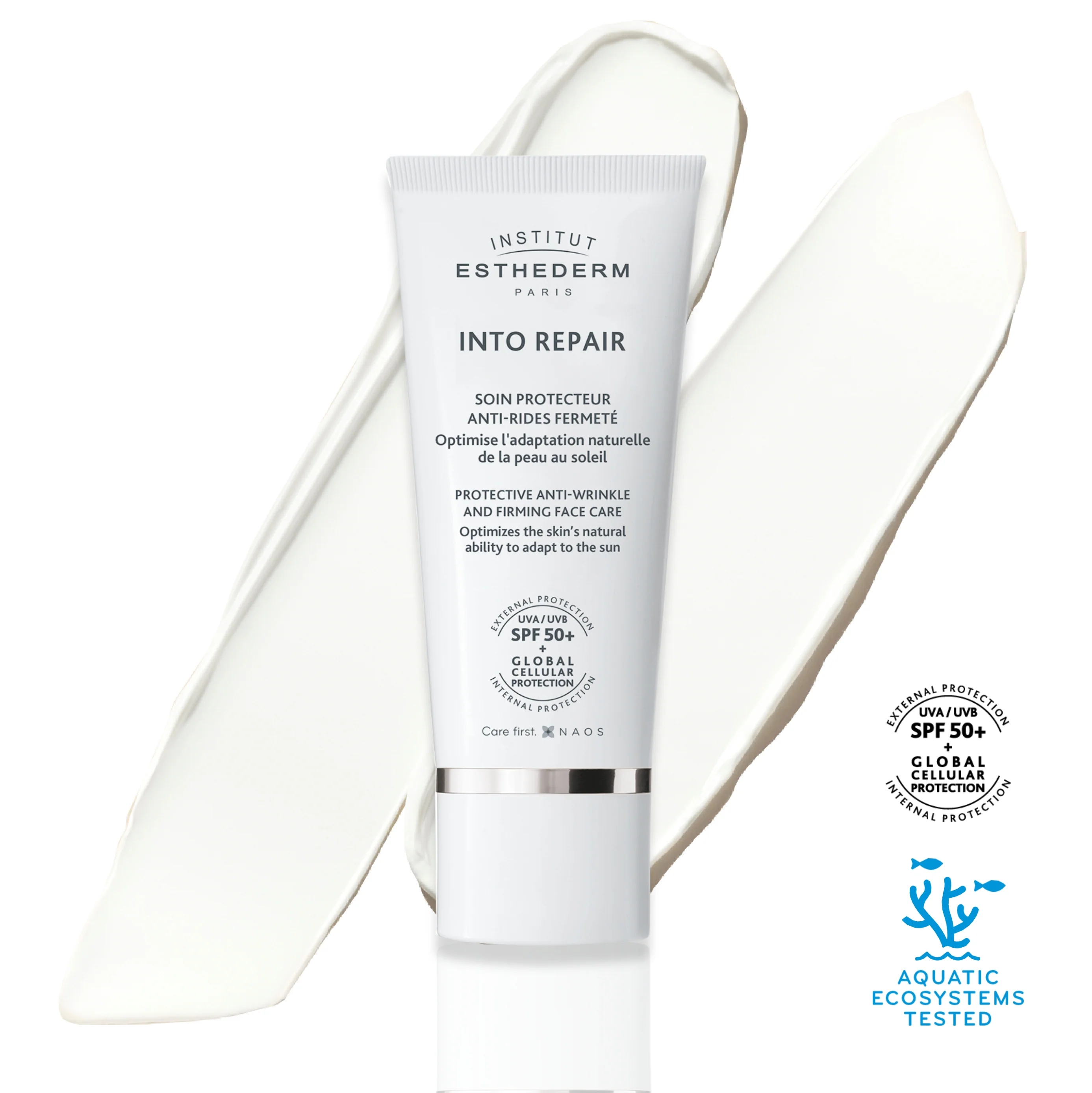 Institut Esthederm Into Repair Protective Anti-Wrinkle and Firming Face Care SPF50+ - Image 2