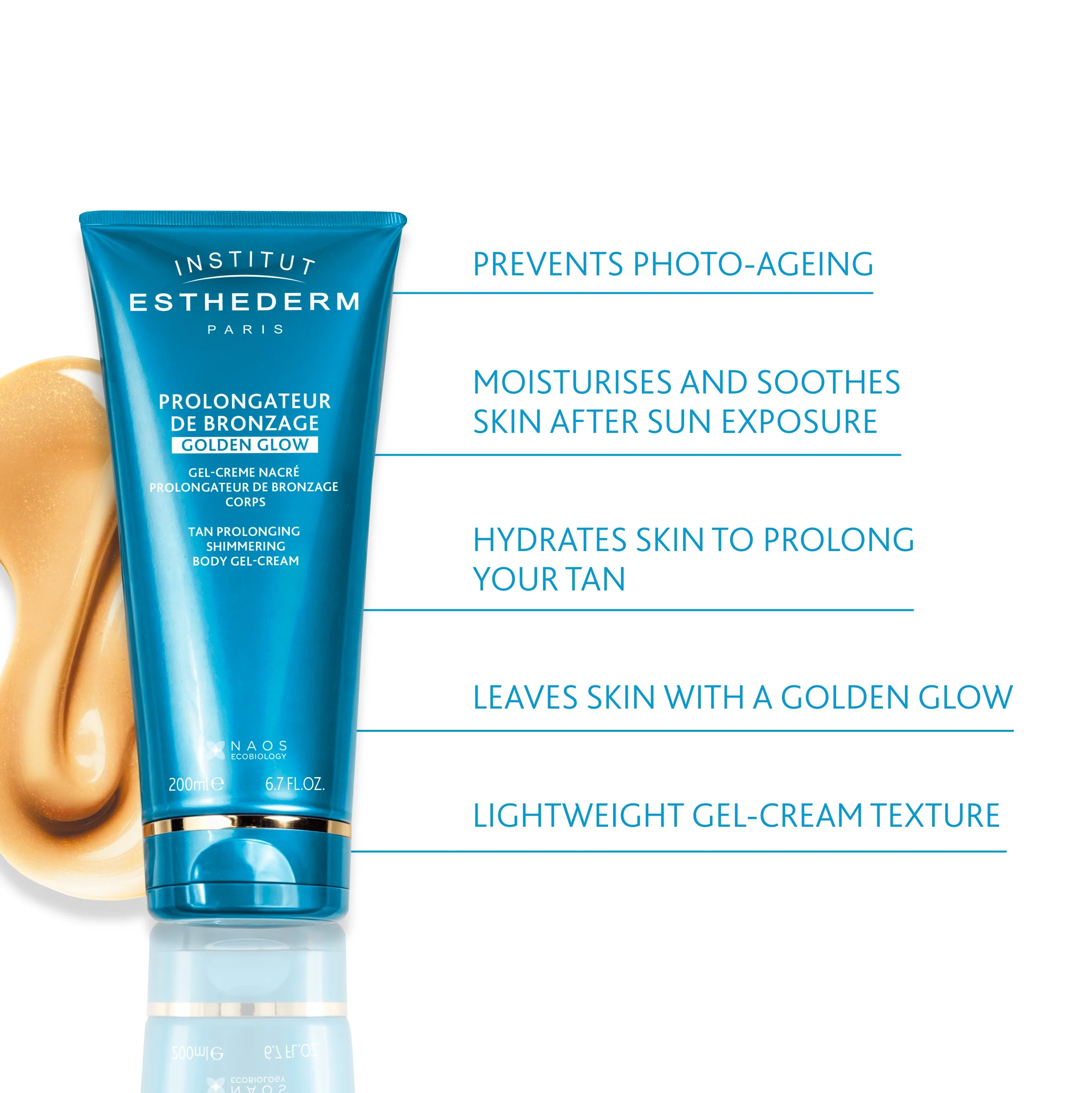 Institut Esthederm Shimmering Tan Prolonging Body Gel Cream - Image 4
