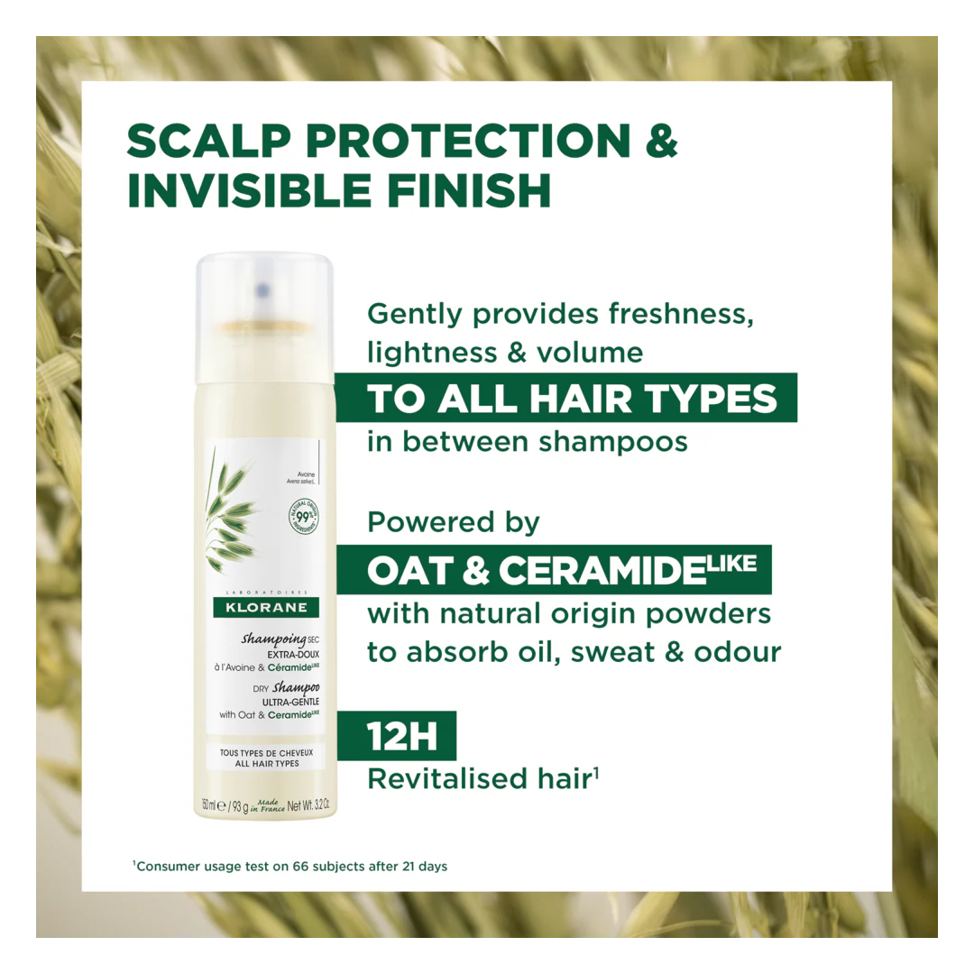 Klorane Dry Shampoo With Oat & CeramideLike Spray - Image 2