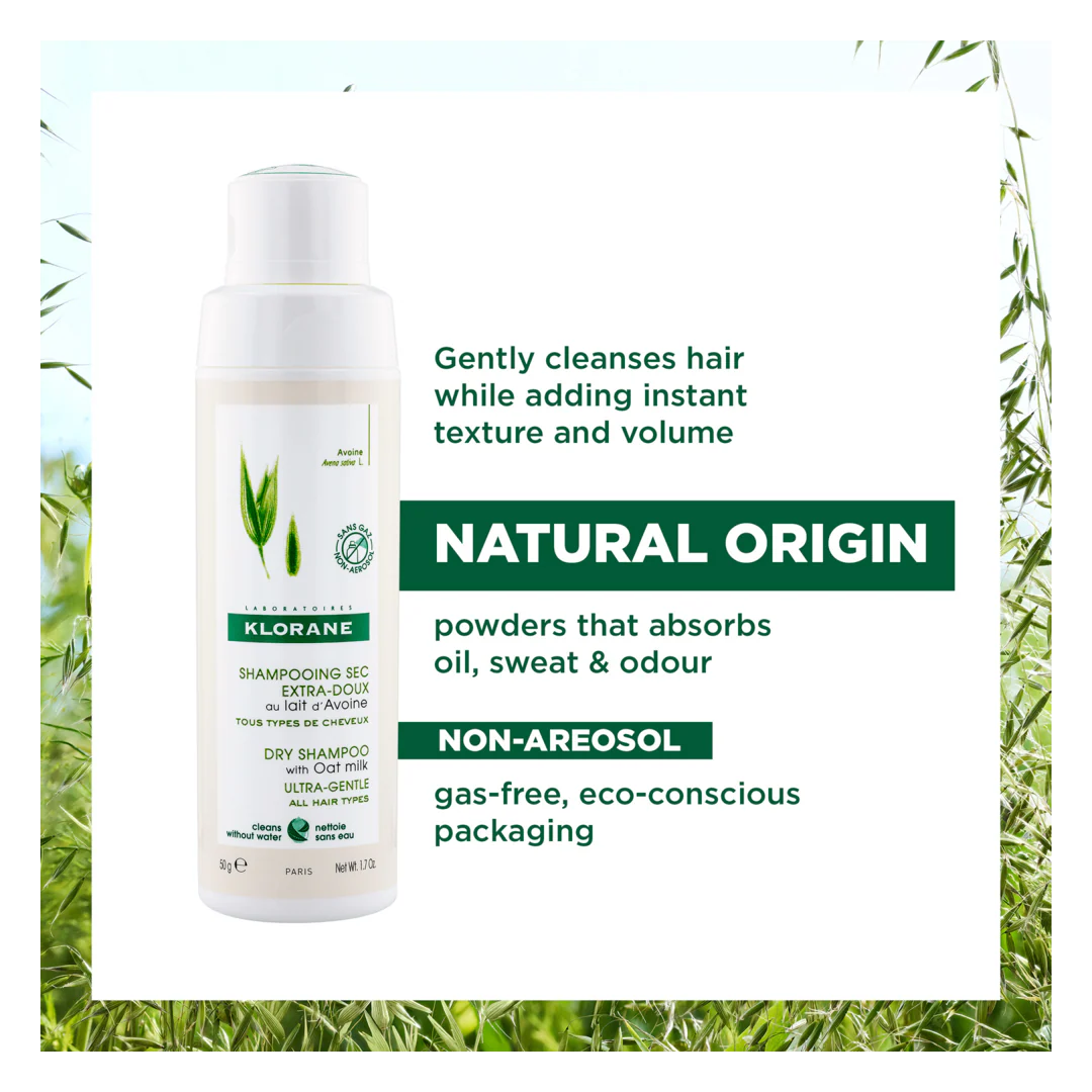 Klorane Eco-friendly Dry Shampoo with Oat Milk - Image 3