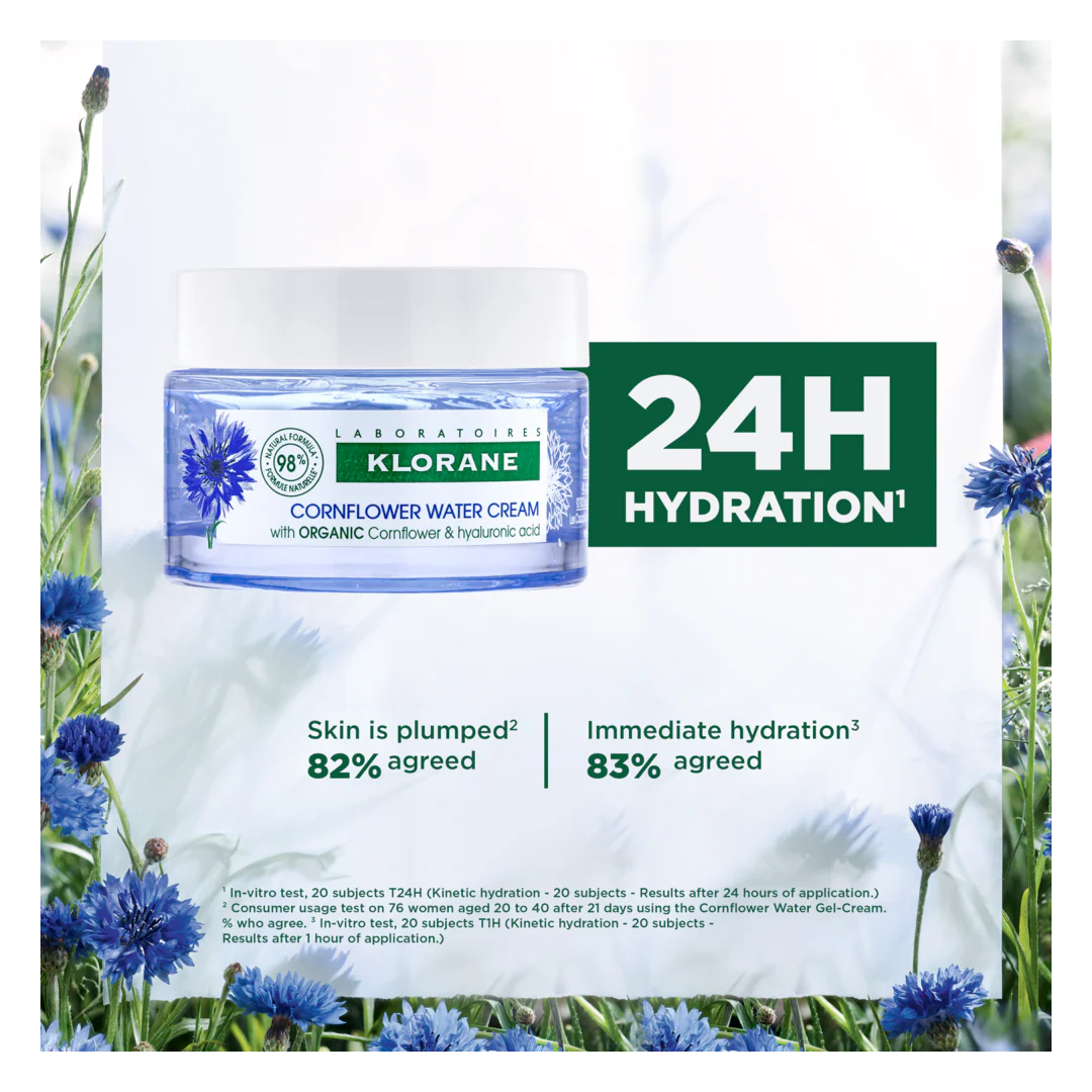 Klorane Organic Cornflower Hydrating Water Cream - Image 4