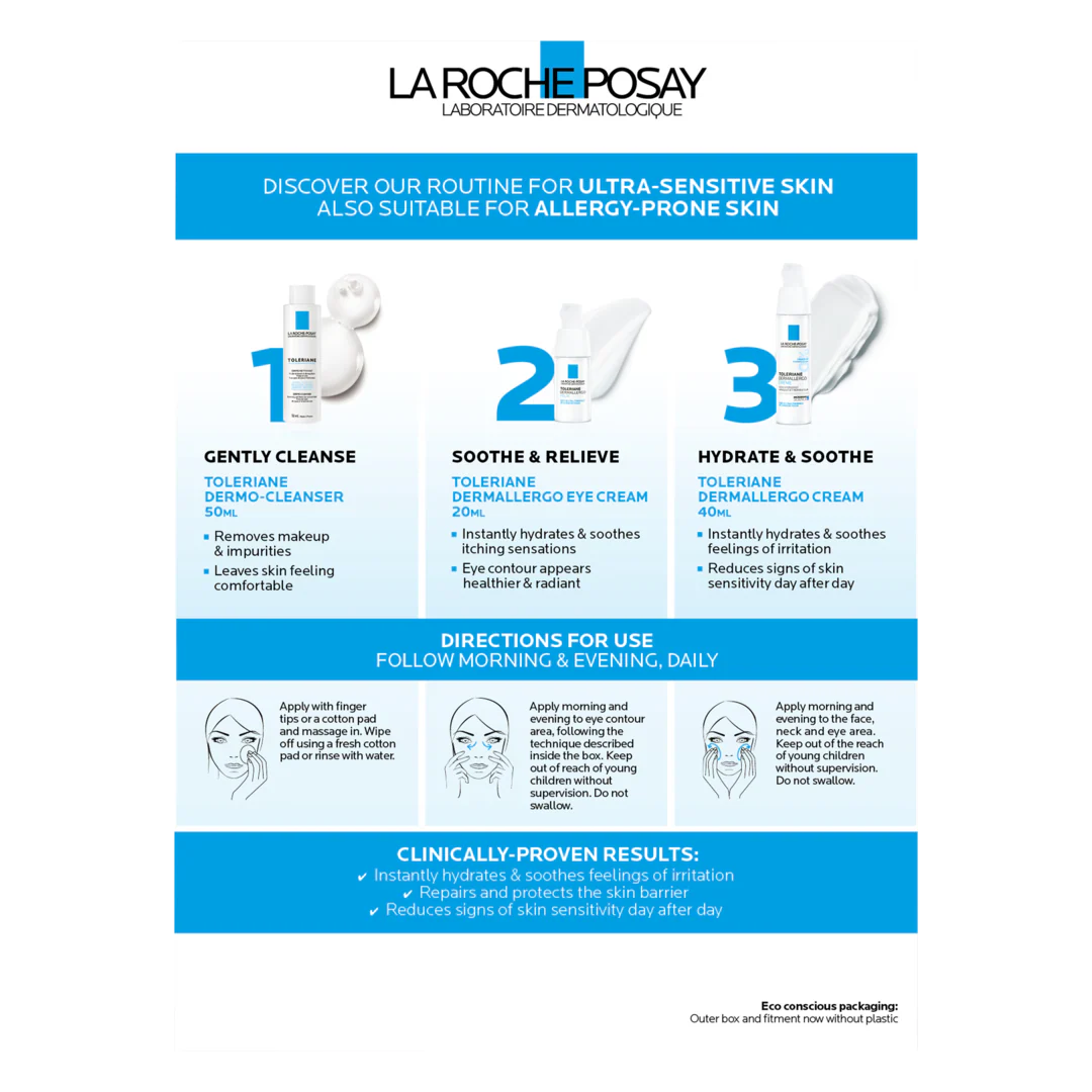 La Roche-Posay Toleriane Dermallergo SOS 3-Step Routine - Image 4