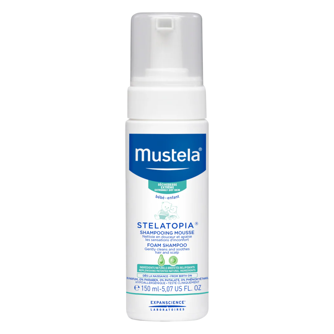 Mustela Stelatopia Foam Shampoo for Atopic-Prone Skin