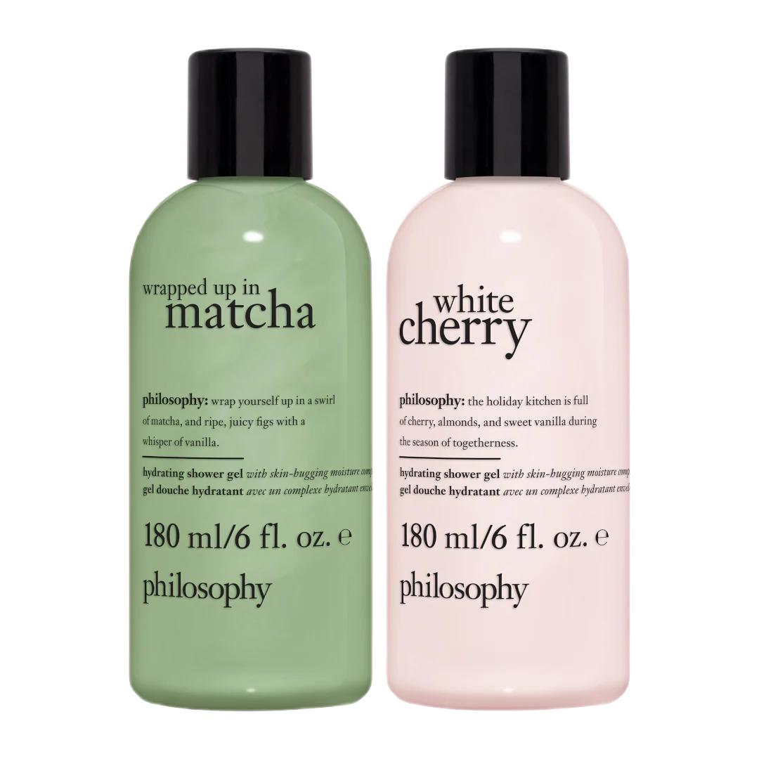Philosophy White Cherry & Matcha 2 x 180ml Shower Gel Duo Gift Set - Image 2