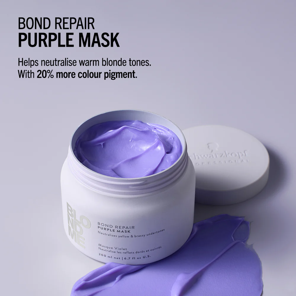 Schwarzkopf Professional BlondMe Bond Repair Purple Mask - Image 3