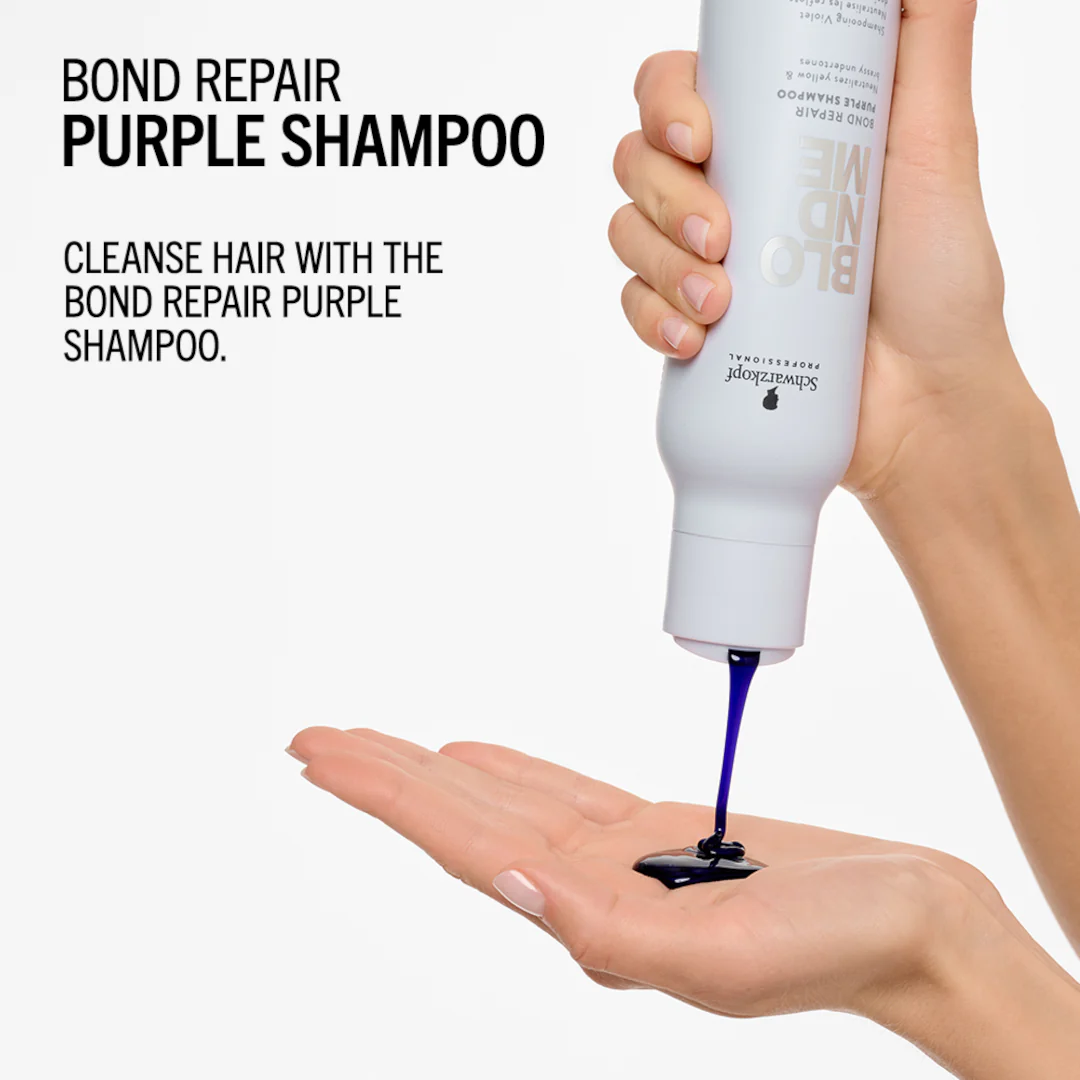 Schwarzkopf Professional BlondMe Bond Repair Purple Shampoo - Image 3