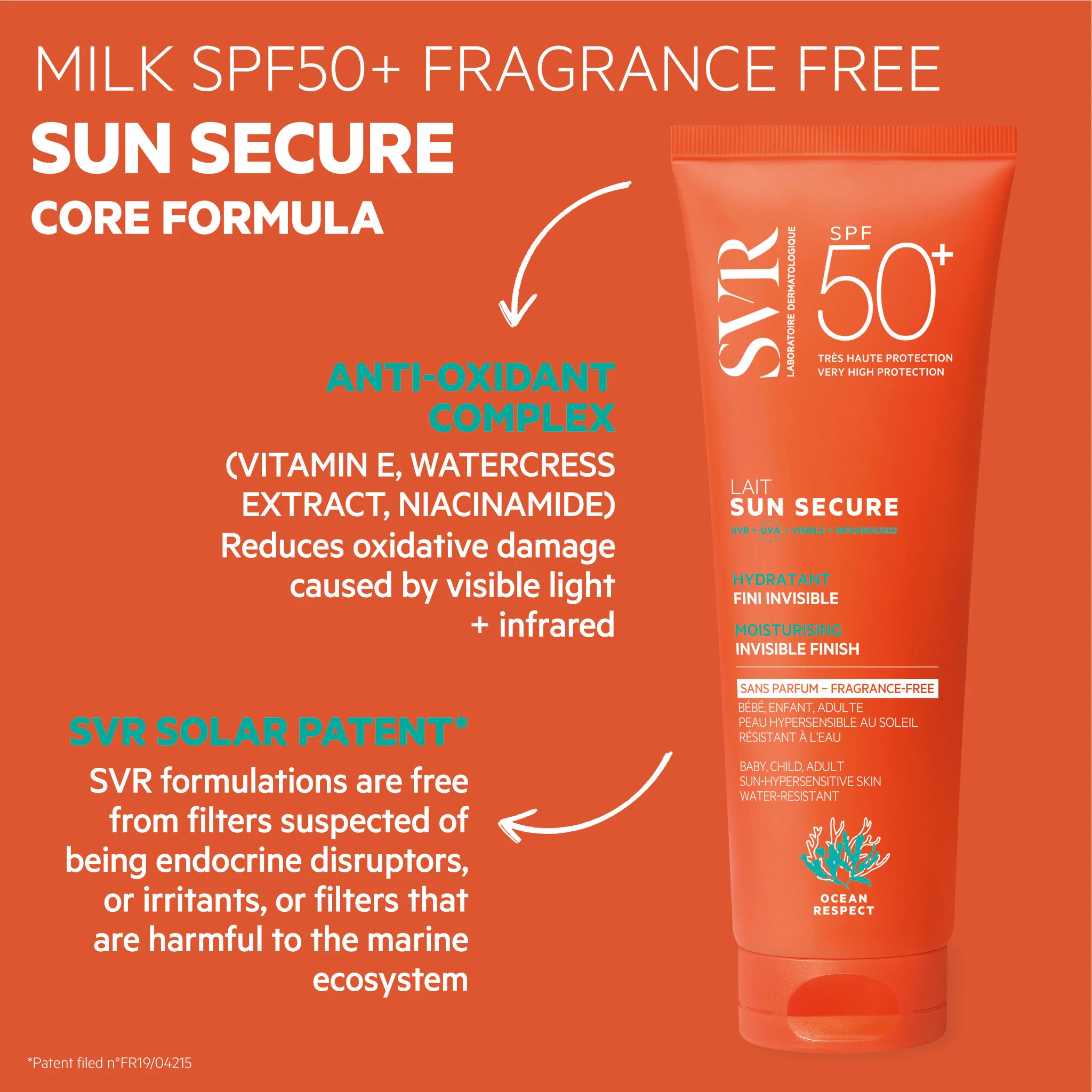SVR Sun Secure Face & Body Milk SPF50+ Unscented - Image 2