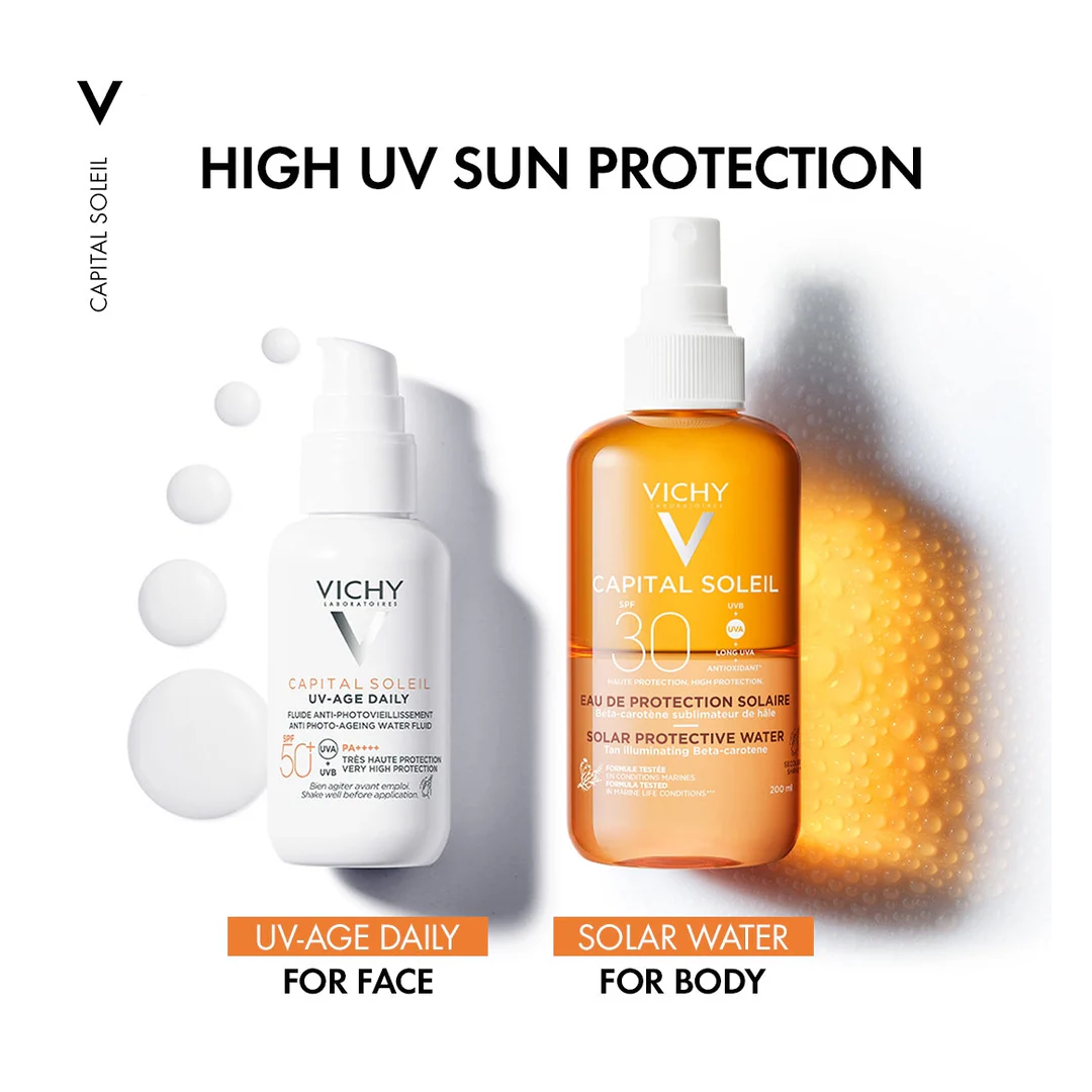 Vichy Capital Soleil Solar Protective Water - Illuminating Tan SPF30 - Image 8