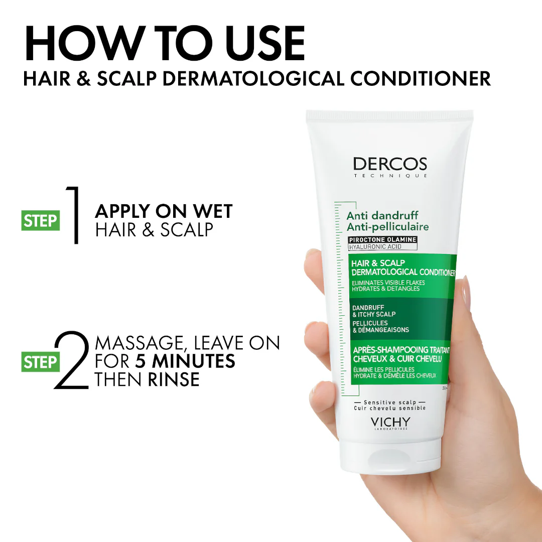 Vichy Dercos Anti Dandruff Dermatological Conditioner - Image 8