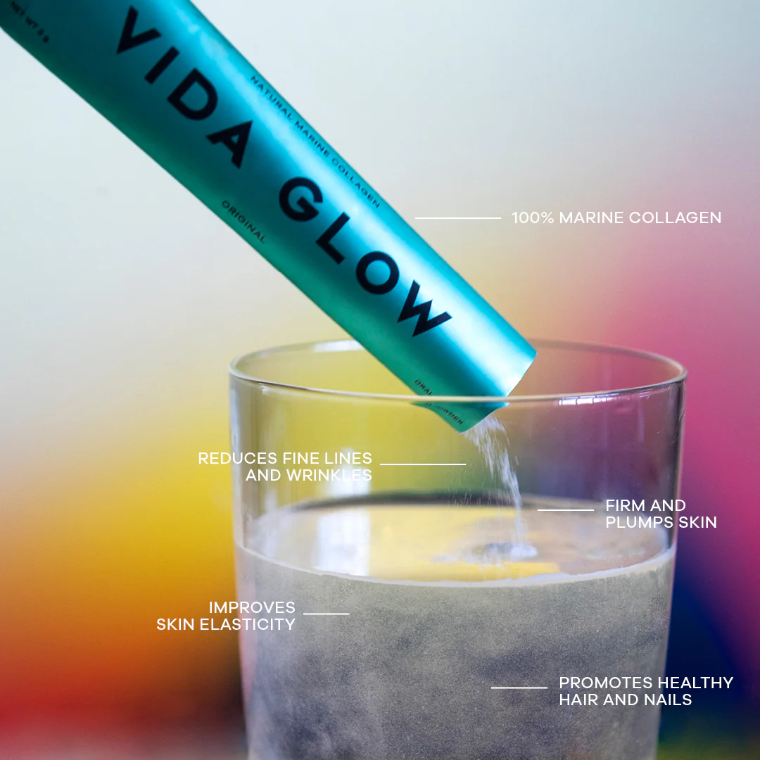 Vida Glow Natural Marine Collagen 90 x 3g Sachets - Original Flavour - Image 4